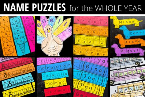 Make Custom Printable Name Puzzles for the Whole Year