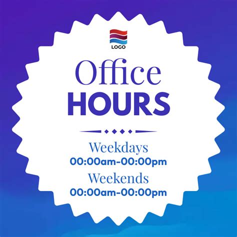 Office hours Template | PosterMyWall