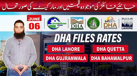 DHA Files Rates DHA Lahore DHA Bahawalpur DHA Gujranwala DHA