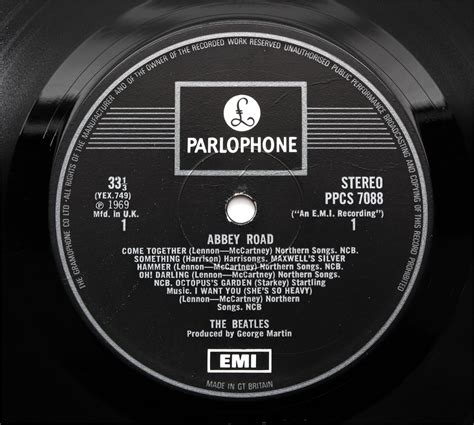 Parlogram Auctions The Beatles Abbey Road Uk 1969 Export