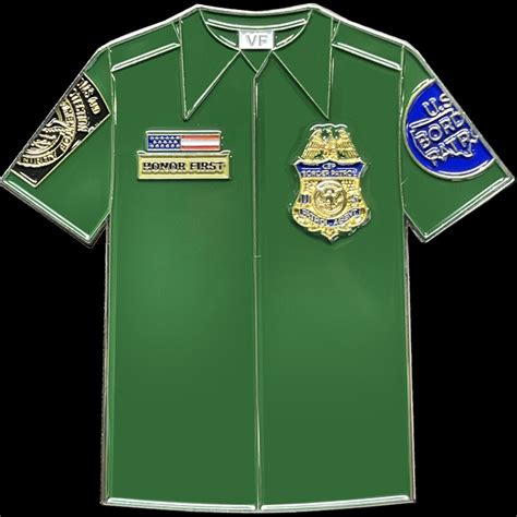 CBP Border Patrol Agent BPA Uniform Shirt Thin Green Line Flag - Etsy