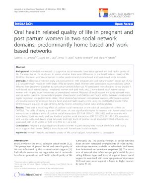 Fillable Online Oral Health Related Quality Of Life In Pregnant And