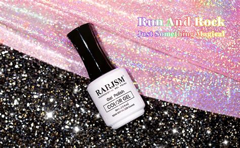 Amazon Rarjsm Reflective Glitter Gel Nail Polish Nude Jelly Purple