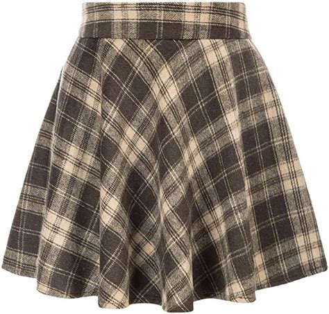 Short Brown Plaid Skirt Shoplook