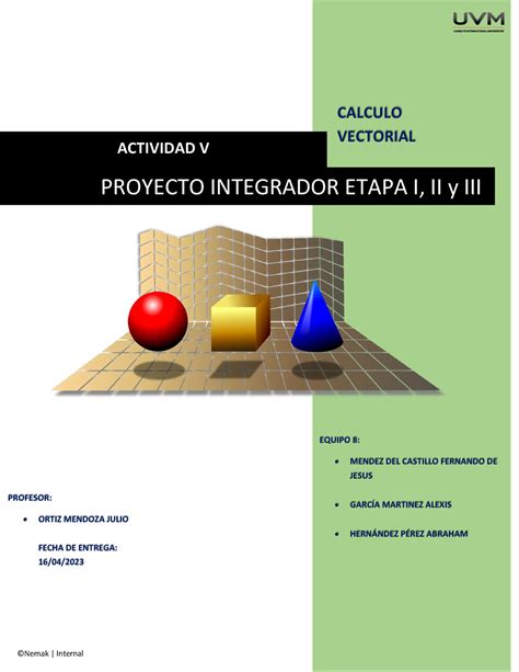 Equipo Proyecto Integrador Etapa Calculo Vectorial Proyecto