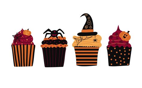 Halloween Cupcakes Spooky Decorated Muffins Themed Small Cakes For 31 October And Scary