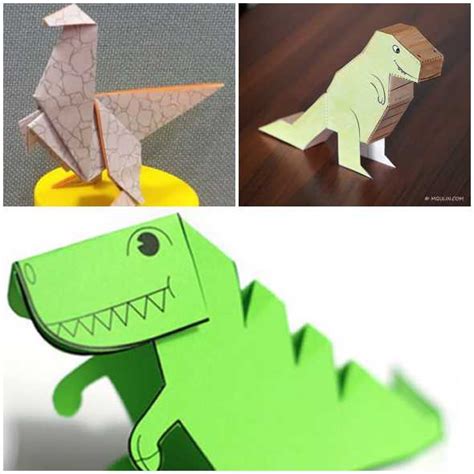 Dinossauro De Papel Para Montar Moldes Pop Lembrancinhas