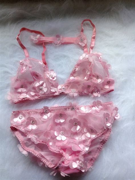 Sakura Pink Lingerie Set Etsy UK