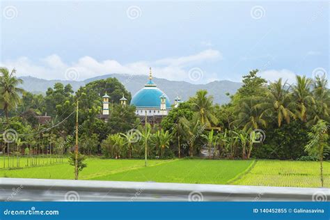 Lombok Indonesia Mosque By The Road Stock Image Image Of