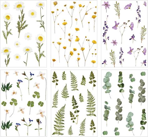 12 Blatt Transferaufkleber Blumen Scrapbooking Sticker Aufkleber