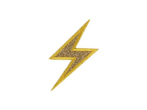 High Voltage Sign Metallic Lightning Bolt Emoji Embroidered Iron on Patch - Etsy | Lightning ...