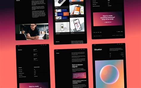 Lightfolio Dark Website Page Template for Webflow