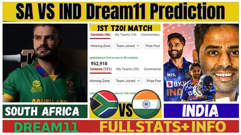 Sa Vs Ind Dream11 Team Sa Vs Ind Dream11 Prediction Sa Vs Ind