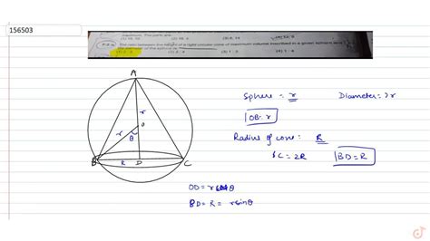 Right Circular Cone Inscribed In A Sphere