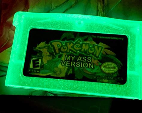 Pokémon My Ass Version Glow in Dark Clear GBA RARE CUSTOM Etsy