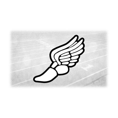 Sports Clipart: White on Black Layered Winged Running Shoe O - Inspire ...