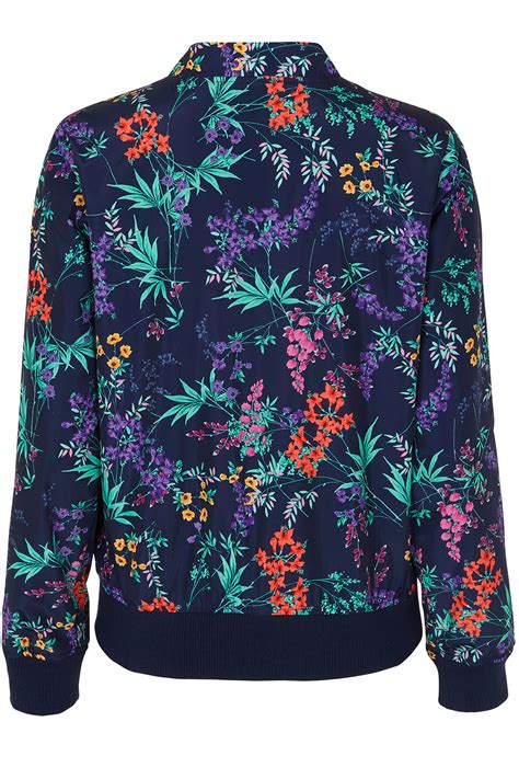 Floral Print Bomber Jacket