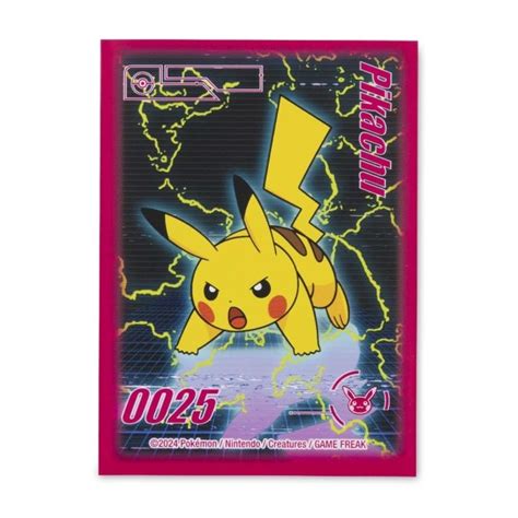 Pok Mon Tcg Pikachu Neon Charge Card Sleeves Sleeves Pok Mon