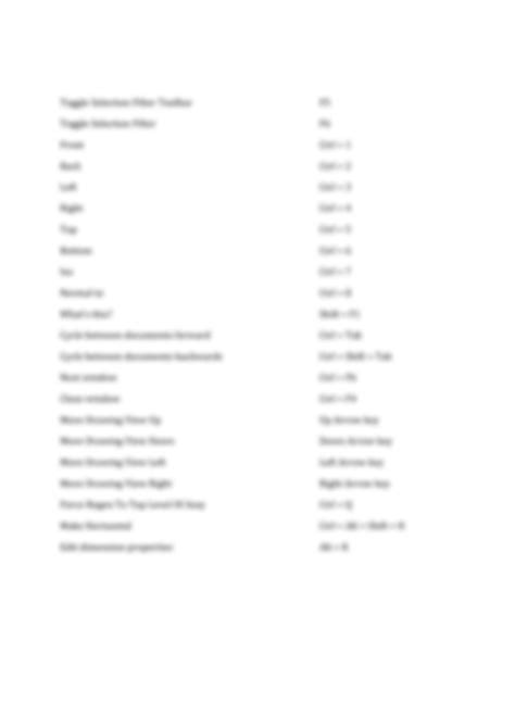 SOLUTION: Solidworks shortcut keys - Studypool