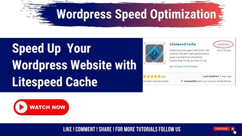 Speed Up Your Wordpress Website With Litespeed Cache In Best