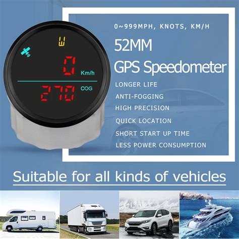 Eling Mm Universal Digital Speedometer Gps Gauge Km H Mph