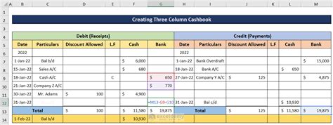 How To Create Three Column Cash Book In Excel ExcelDemy