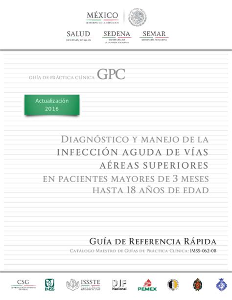 Pdf GuÍa De PrÁctica ClÍnica Gpc Diagnóstico Y Manejo De La InfecciÓn