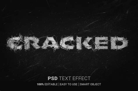 Premium Psd Cracked Editable Text Effect