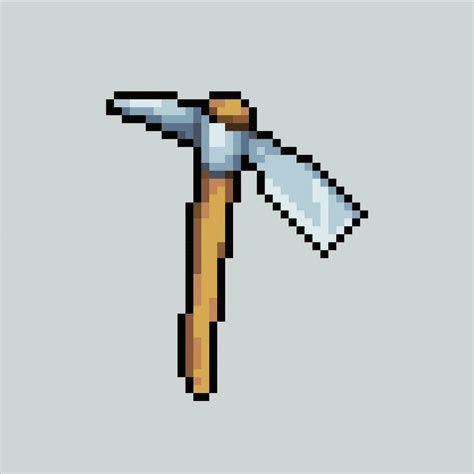 Minecraft Diamond Pickaxe Pixel Art