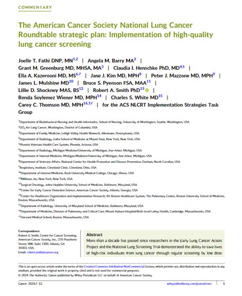 Strat Plan Implementation National Lung Cancer Roundtable