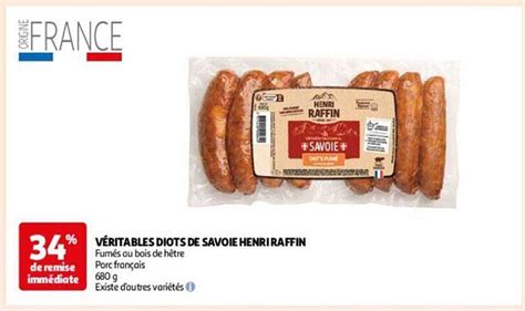 Promo Véritables Diots De Savoie Henri Raffin chez Auchan Direct