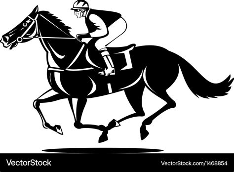 Horse and jockey racing Royalty Free Vector Image