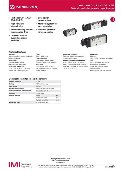 Electrovalvula Norgren V By Base Sistemas Issuu