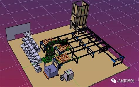 【机器人】abb码垛机器人流水线3d模型图纸 Catia设计catia机器人 仿真秀干货文章