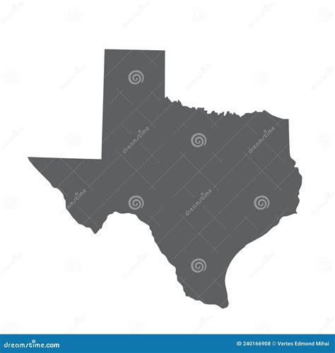 Texas State Map Vector Stock Vector Illustration Of Official 240166908