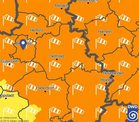 Amtliche Warnung vor Sturmböen am Sonntag in ganz OWL Nachrichten aus