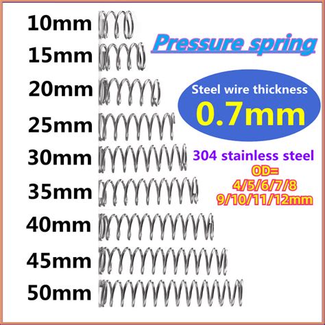 Xsp Stainless Steel Compression Spring D Mm Od Mm Strong