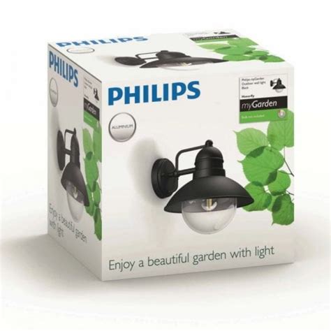 Philips MyGarden Farola De Pared 60W E27 Negra PcComponentes