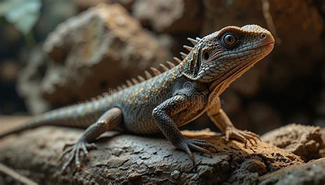 focused brown lizard stock illustrations  focused brown lizard