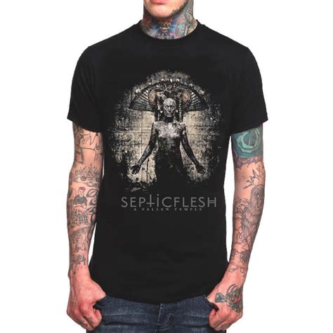 Septic Flesh Rock T Shirt Black Heavy Metal Shirt WISHINY