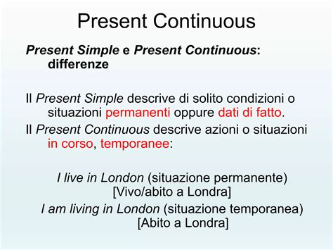 Quando Si Usa Il Present Continuous 1