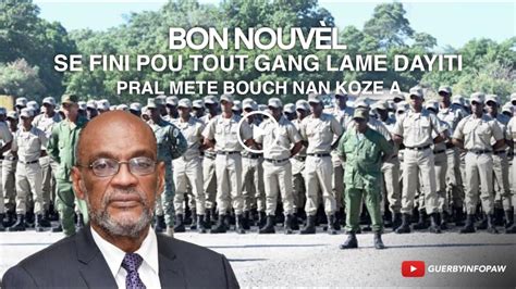 Bon Mouvel Se Fini Pou Tout Gang Jou Delivrans Nou Resi Rivelapolice