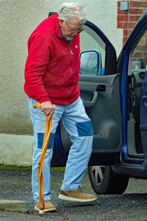 Rolf Harris Pictured Using Cane In Final Photos Before He Died Aged 93