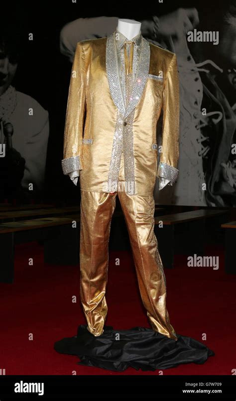 Shiny Gold Suit Worn By Elvis Presley Located In The Rock Roll Hall Of Fame In Cleveland Ohio