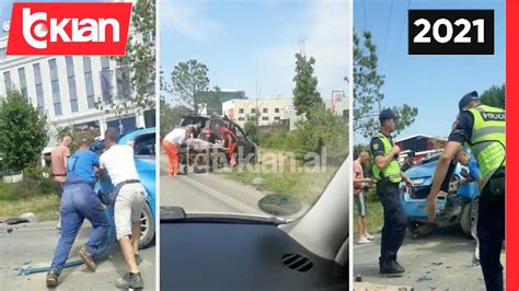 Aksident I Rende Ne Autostraden Tirane Durres Plagoset Nje Grua YouTube