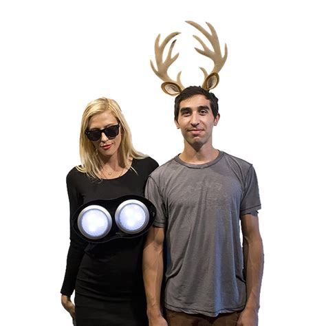 Deer In The Headlights Couples Halloween Costume Pun Play On Words Adult Funny Haloween Men