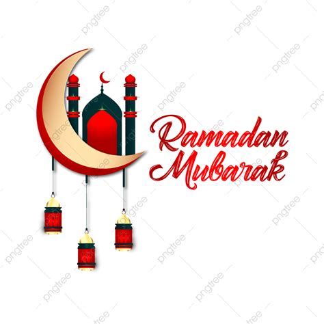 Ramadan Greeting Card Vector Hd Png Images Red Ramadan Greeting