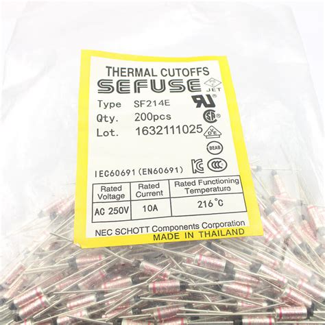 Buy X Nec Sefuse Sf E Thermal Fuse Cutoff C Pcs Online Ebay