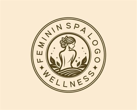 Lujo Femenino Spa Logo Esta Bienestar Inspirado Diseño Exuda