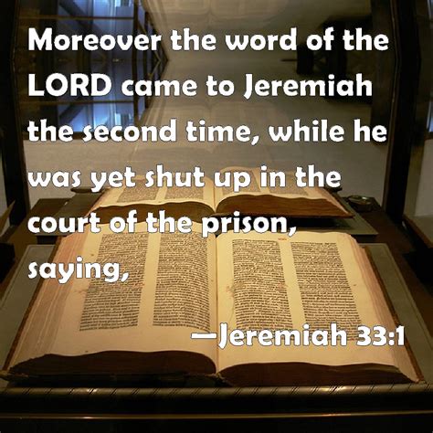 Jeremiah Moreover The Word Of The Lord Came To Jeremiah The Second